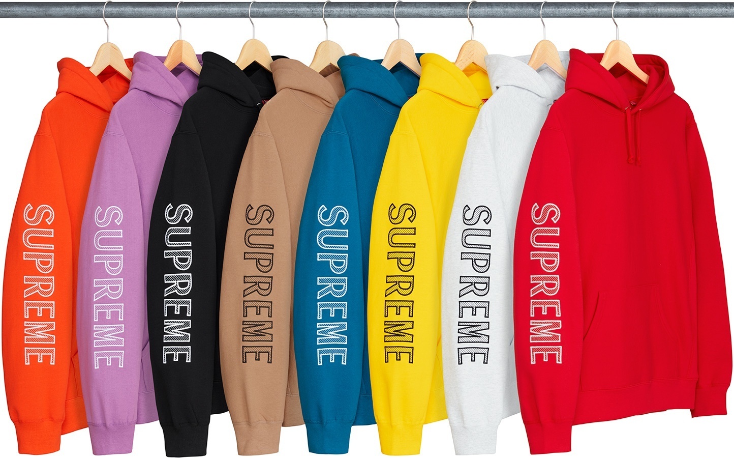 Sleeve Embroidery Hooded Sweatshirt